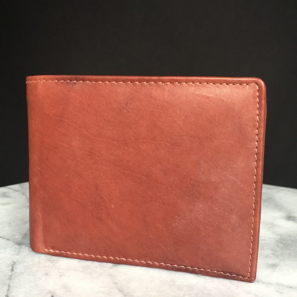 New* Saddle Brown Leather Wallet - Picture 5 of 16